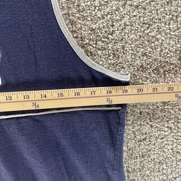 Vintage Tommy Hilfiger Athletics Shirt Mens Medium Blue Tank Top USA Made Logo - Picture 6 of 10